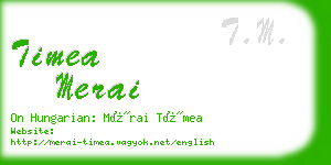 timea merai business card